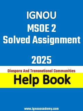 IGNOU MSOE 2 Solved Assignment 2025